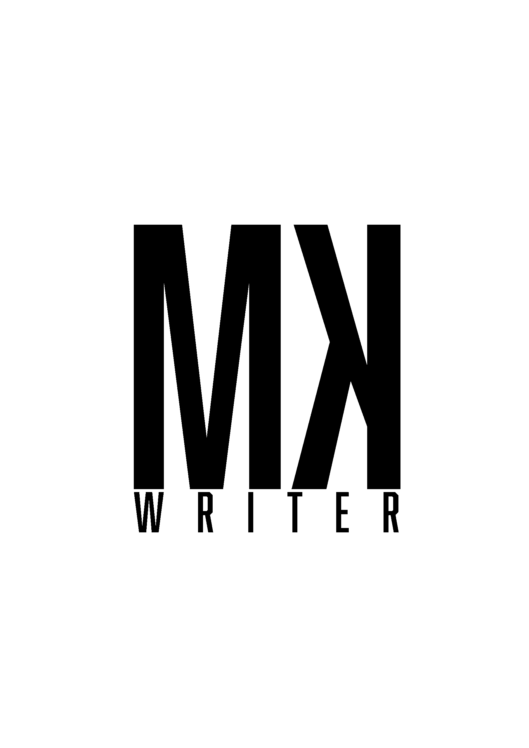 Site logo: MK Writer. Black font on white BG.
